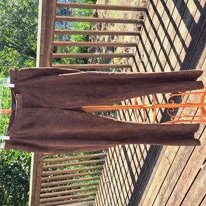 Garson by Rem brown suede leather, straight leg pants, Size 10.